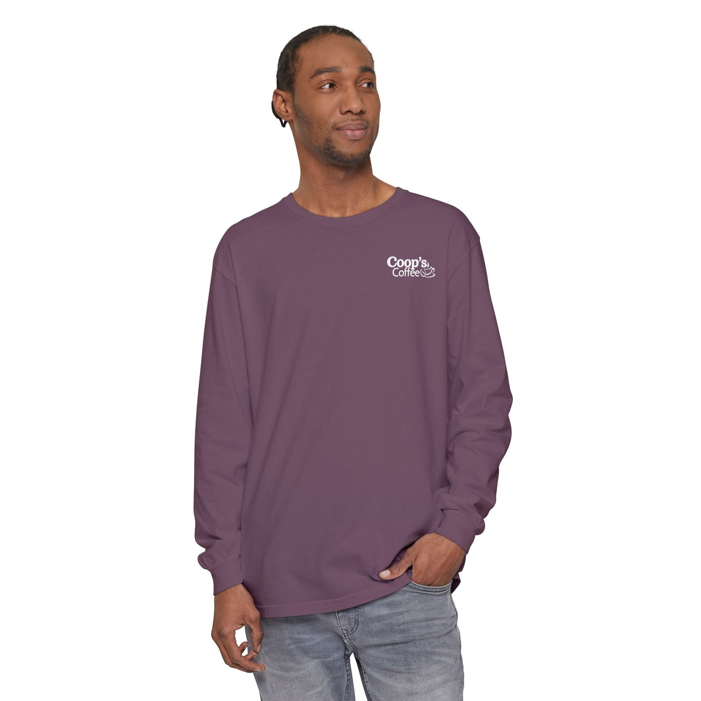 Coop's Coffee Long Sleeve T-Shirt (White Logo)