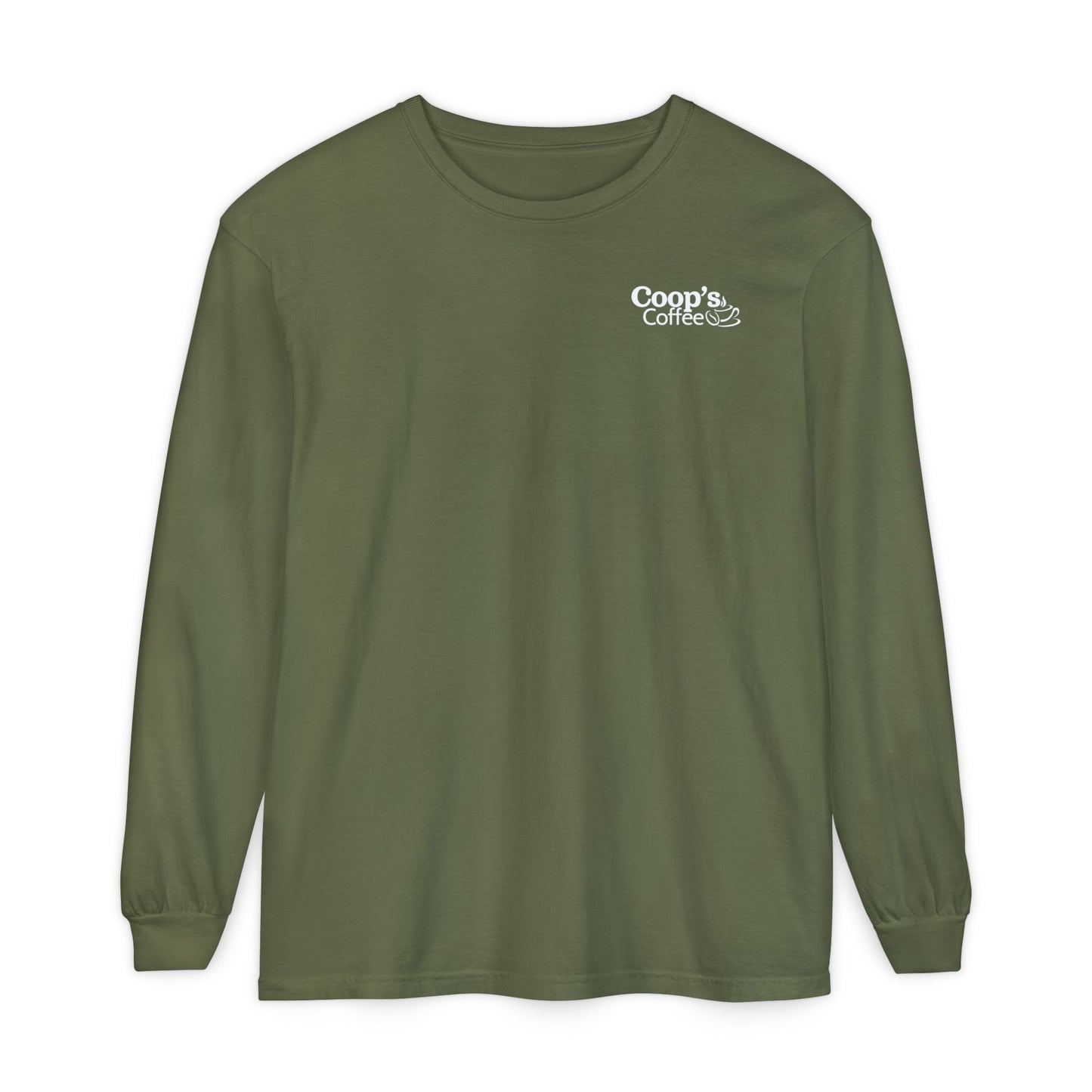Coop's Coffee Long Sleeve T-Shirt (White Logo)