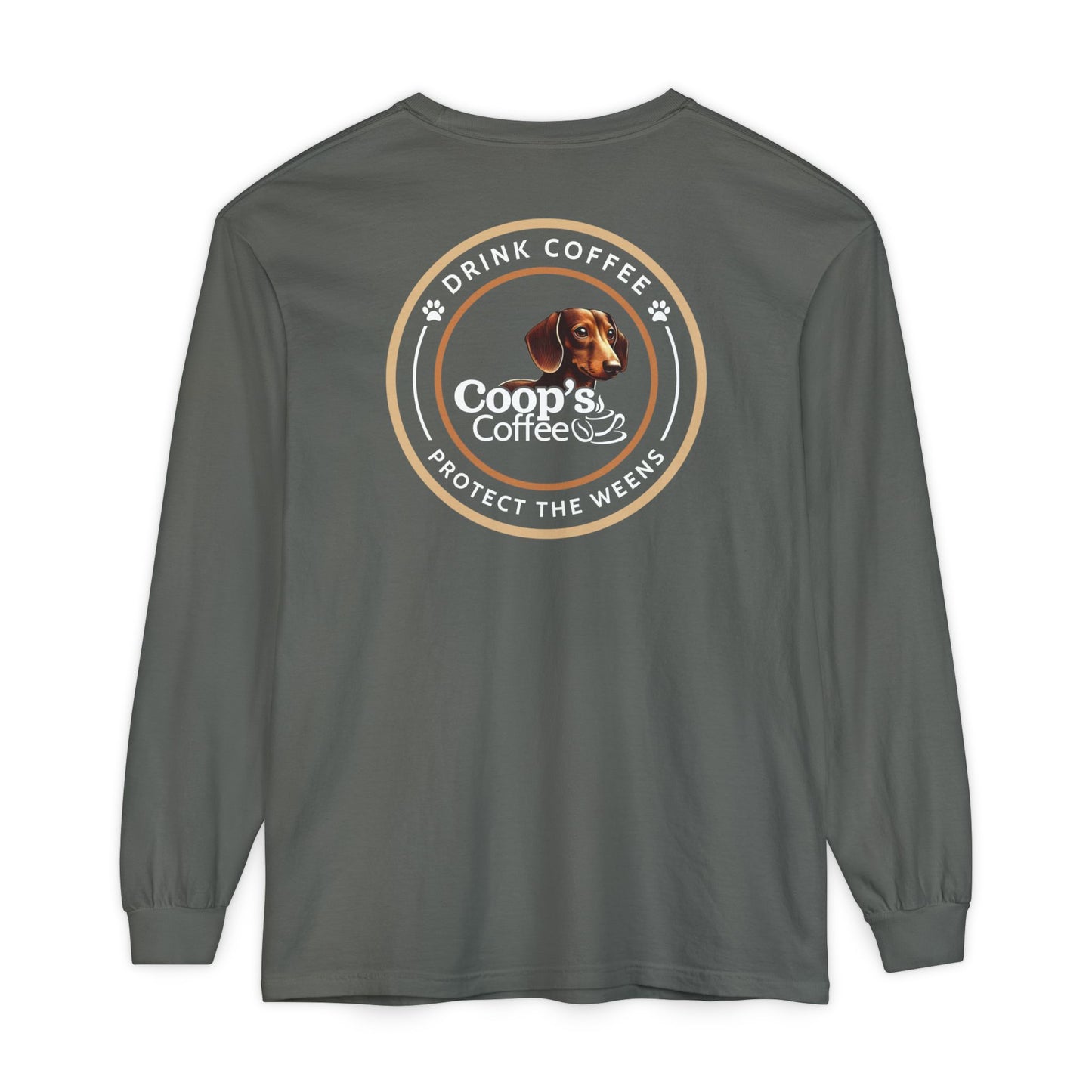 Coop's Coffee Long Sleeve T-Shirt (White Logo)