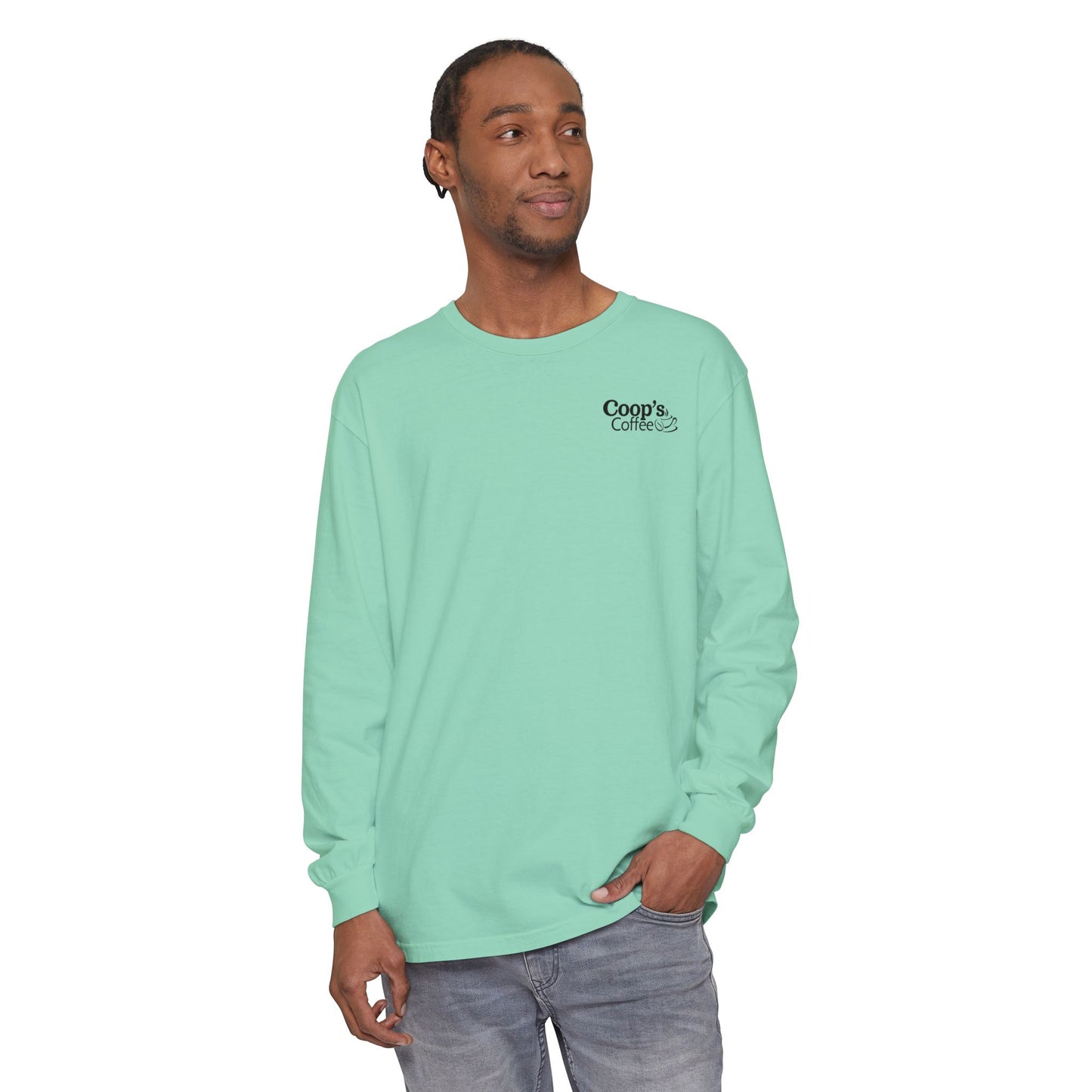 Coop's Coffee Long Sleeve T-Shirt (Black Logo)