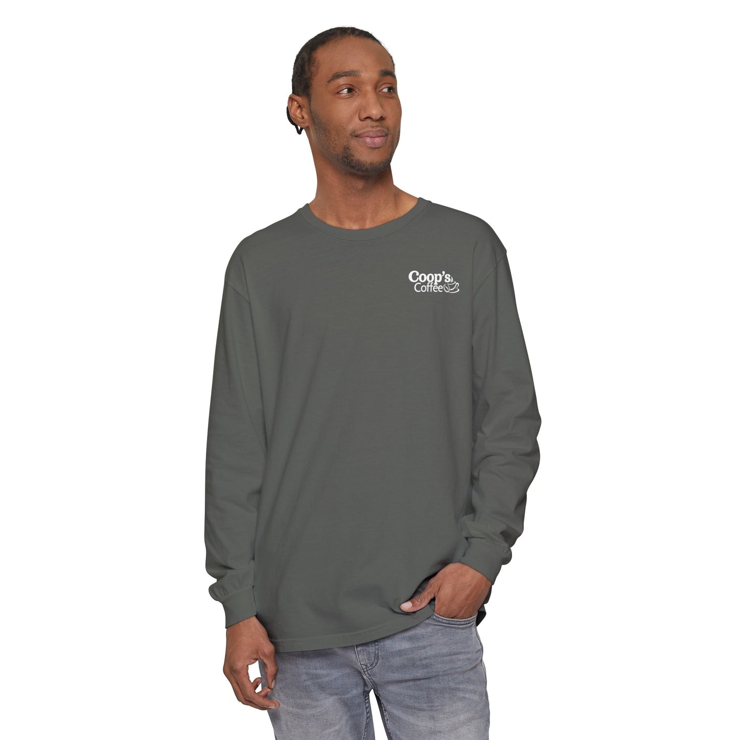 Coop's Coffee Long Sleeve T-Shirt (White Logo)