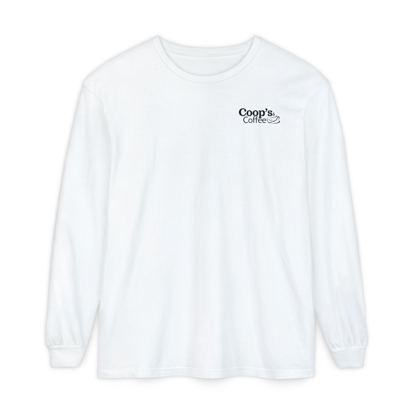 Coop's Coffee Long Sleeve T-Shirt (Black Logo)