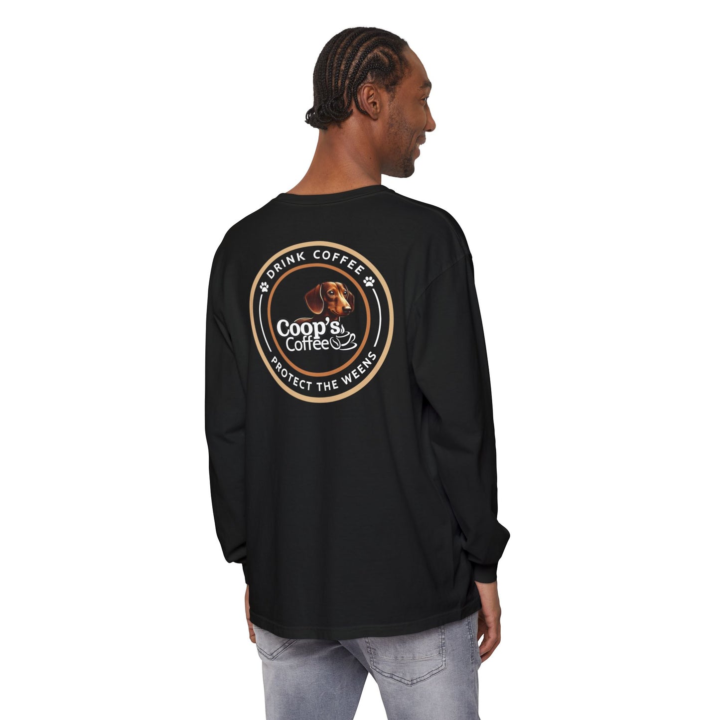 Coop's Coffee Long Sleeve T-Shirt (White Logo)