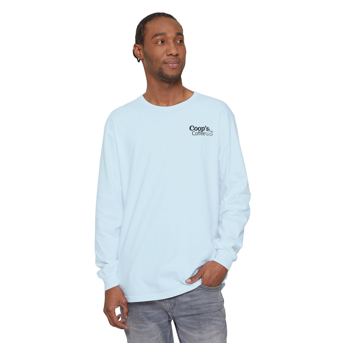 Coop's Coffee Long Sleeve T-Shirt (Black Logo)