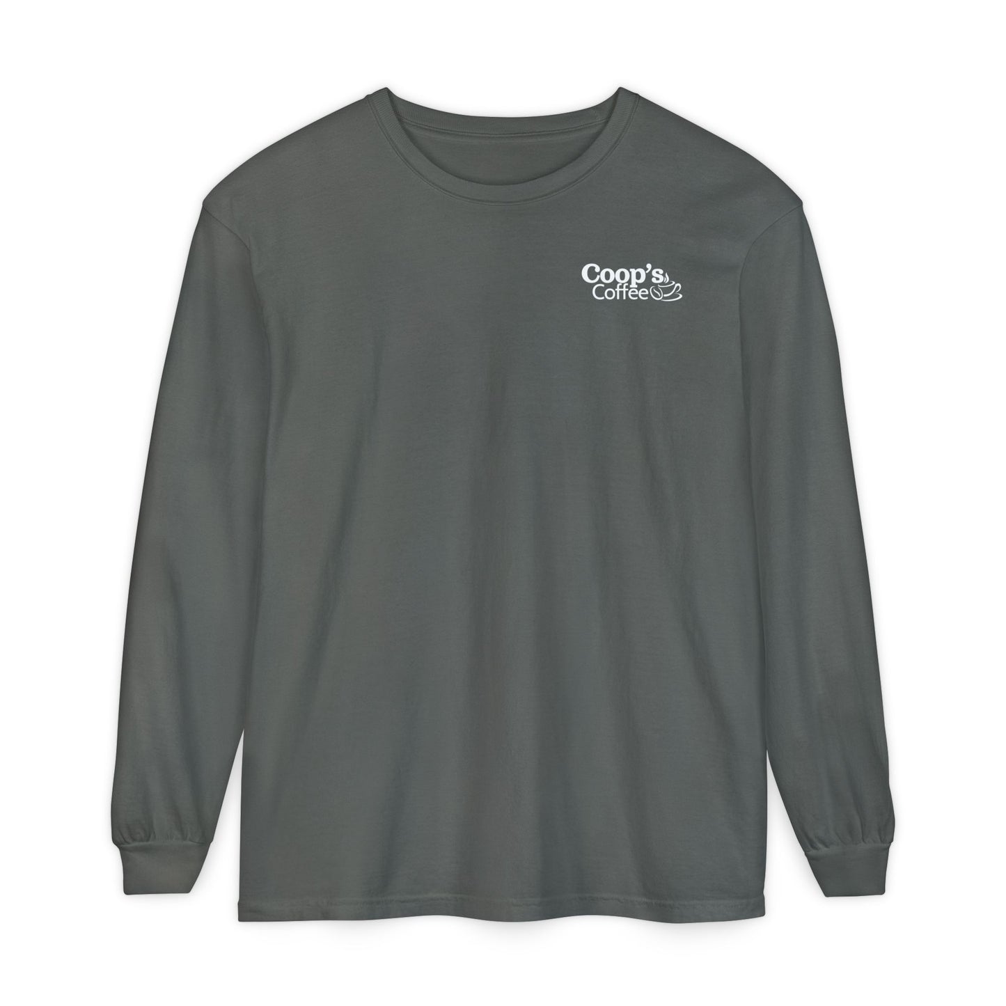 Coop's Coffee Long Sleeve T-Shirt (White Logo)