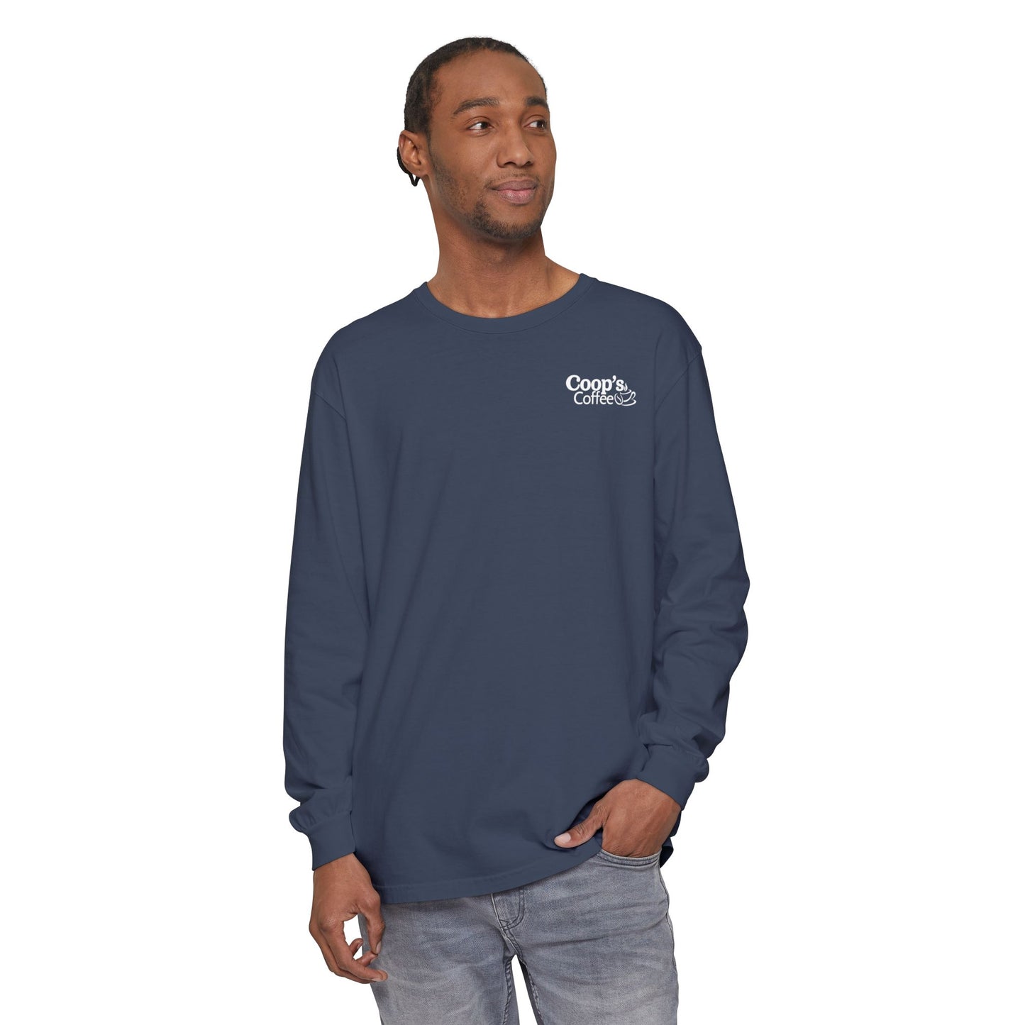 Coop's Coffee Long Sleeve T-Shirt (White Logo)