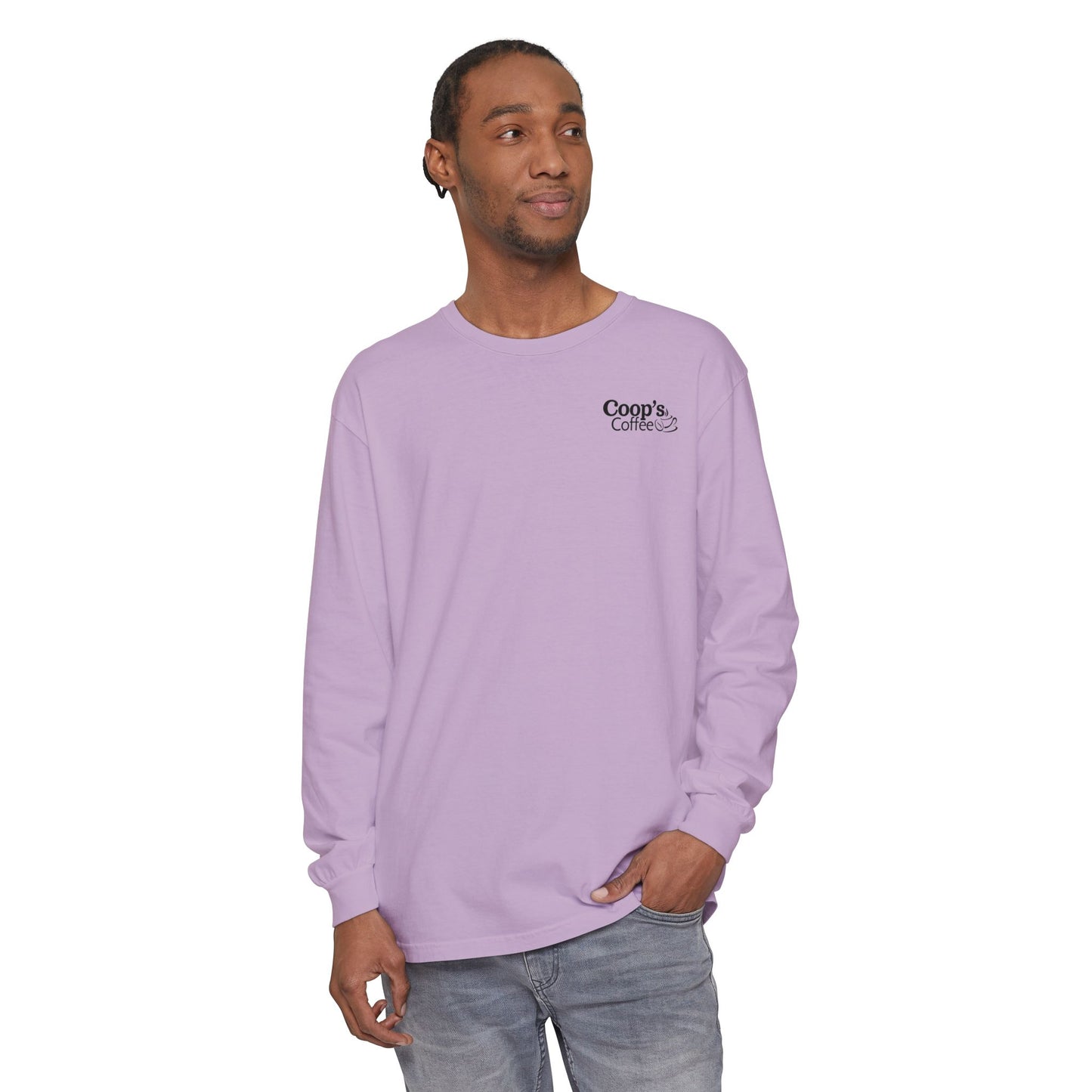Coop's Coffee Long Sleeve T-Shirt (Black Logo)