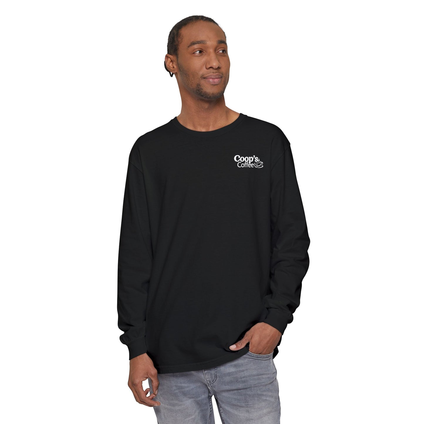 Coop's Coffee Long Sleeve T-Shirt (White Logo)