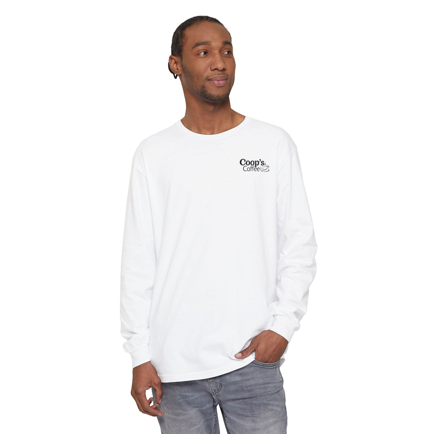 Coop's Coffee Long Sleeve T-Shirt (Black Logo)