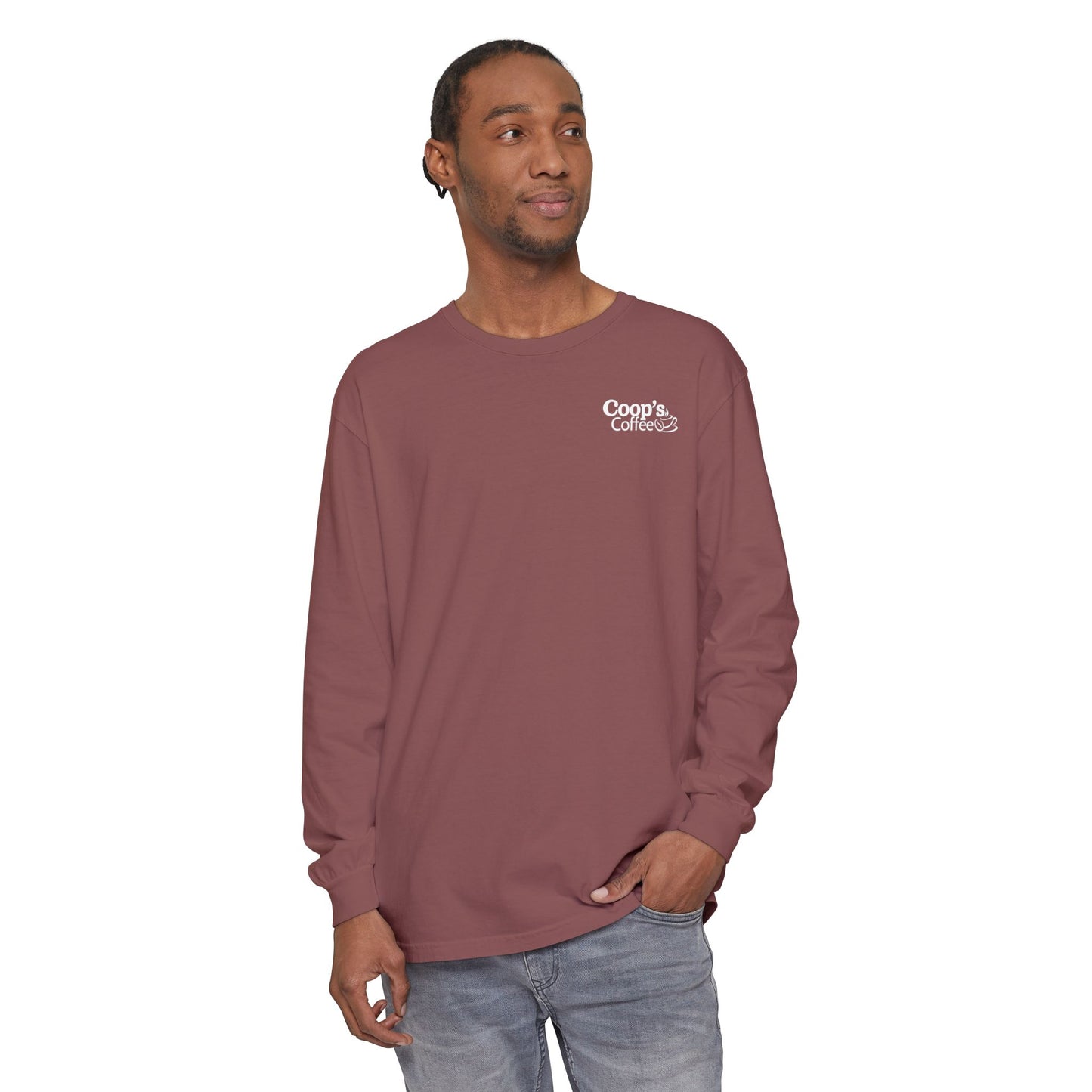 Coop's Coffee Long Sleeve T-Shirt (White Logo)