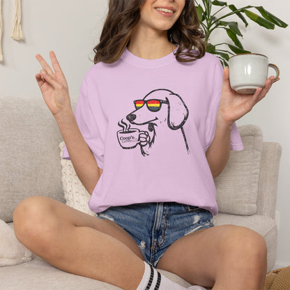 Sniff then Sip Dachshund Coffee T-Shirt Unisex