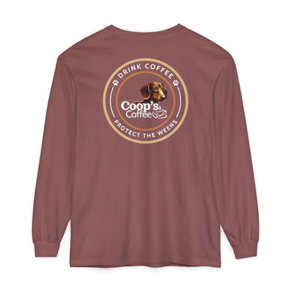 Coop's Coffee Long Sleeve T-Shirt (White Logo)