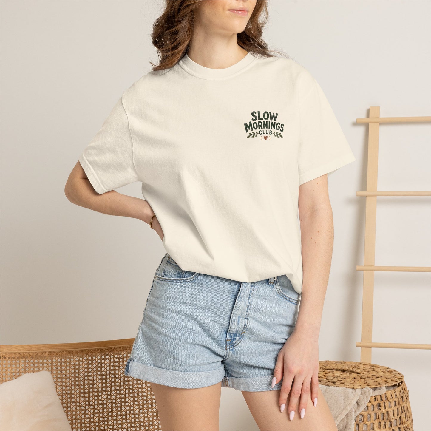 Slow Mornings Club Coffee Dachshund T-Shirt Unisex