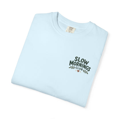 Slow Mornings Club Coffee Dachshund T-Shirt Unisex