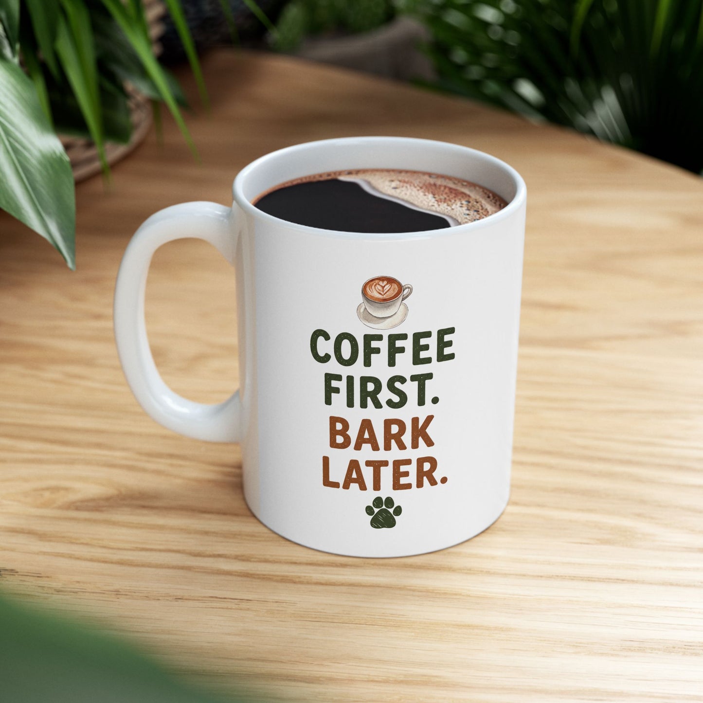 Coffee First Bark Later Dachshund Coffee Mug