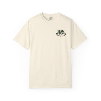 Slow Mornings Club Coffee Dachshund T-Shirt Unisex