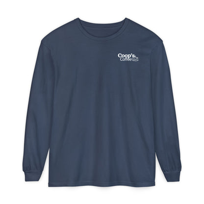 Coop's Coffee Long Sleeve T-Shirt (White Logo)