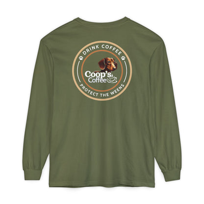 Coop's Coffee Long Sleeve T-Shirt (White Logo)
