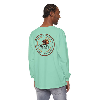 Coop's Coffee Long Sleeve T-Shirt (Black Logo)