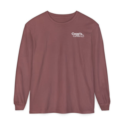 Coop's Coffee Long Sleeve T-Shirt (White Logo)