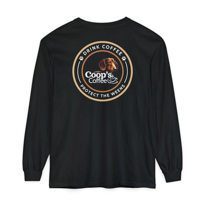 Coop's Coffee Long Sleeve T-Shirt (White Logo)