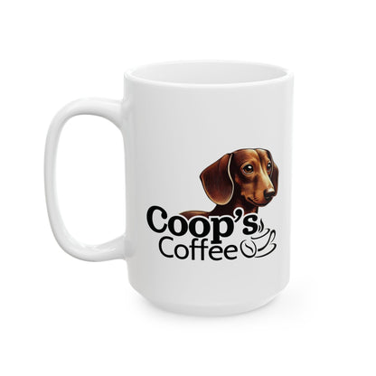 Coop's Coffee Ceramic Mug, (11oz, 15oz)