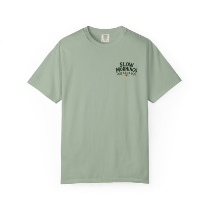 Slow Mornings Club Coffee Dachshund T-Shirt Unisex