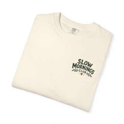 Slow Mornings Club Coffee Dachshund T-Shirt Unisex
